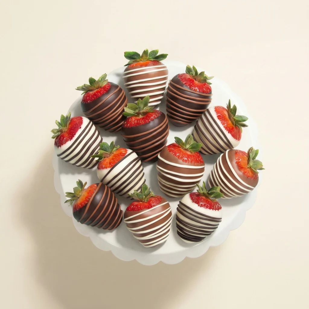 12 Chocolate Covered <br> <span class="pink-text">Strawberries</span>