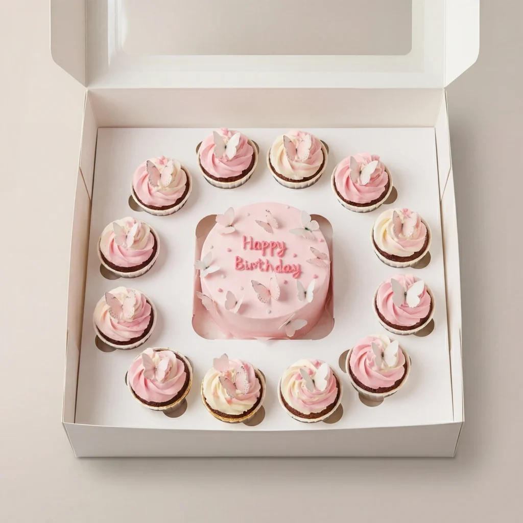Mini Cake + 12 Cupcakes <br> <span class="pink-text">Bento Box</span>