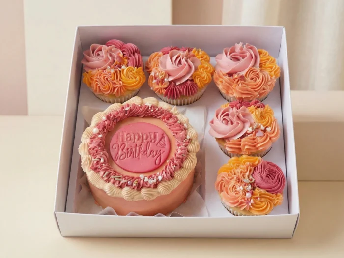 Mini Cake + 5 Cupcakes <br> <span class="pink-text">Bento Box</span>