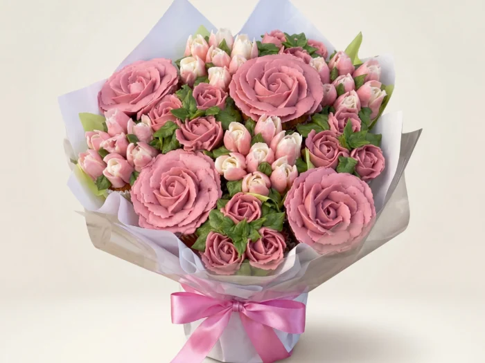 Wedding Table Centrepieces <br> <span class="pink-text">(Cupcake Bouquets)</span>